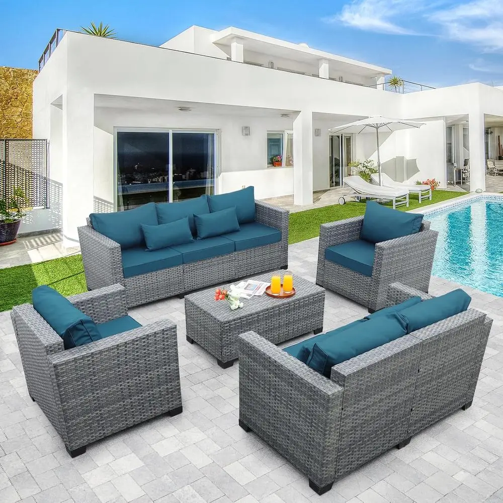 Outdoor Furniture With Storage For Cushions - Комплект садовой мебели из 5 предметов: