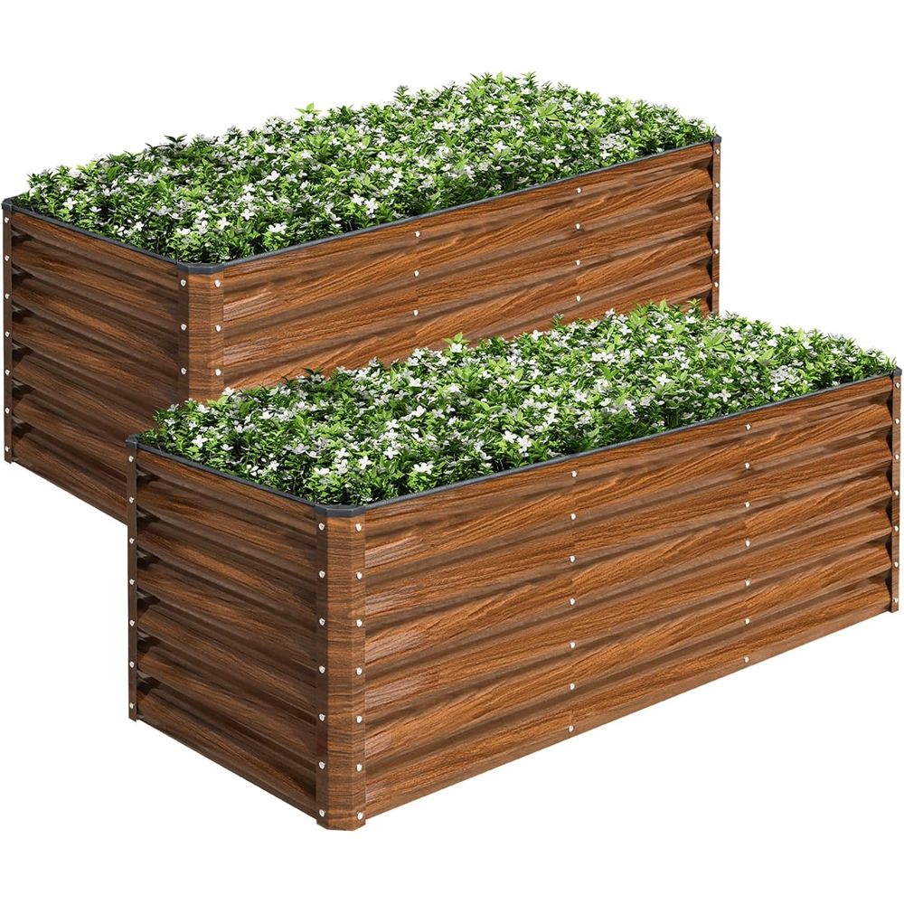 Planter Raised Metal - Комплект из 2 оцинкованных приподнятых грядок