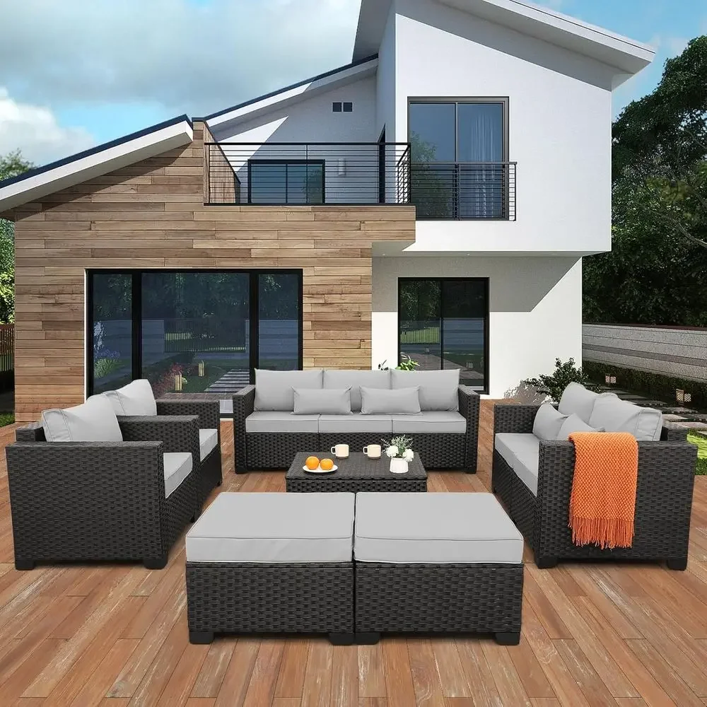 7-местный уличный секционный к – обзор и цена Outdoor Furniture With Storage For Cushions