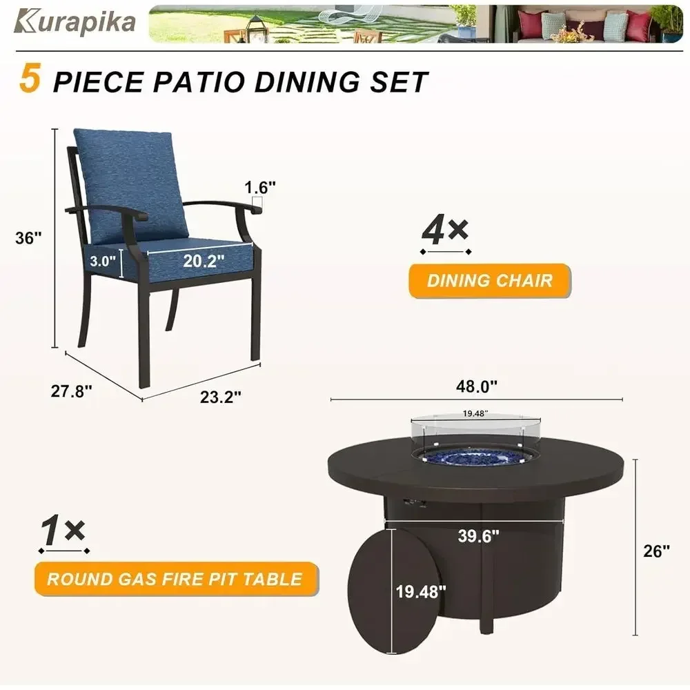 5-местный комплект садовой меб – обзор и цена Outdoor Furniture With Fire Pit