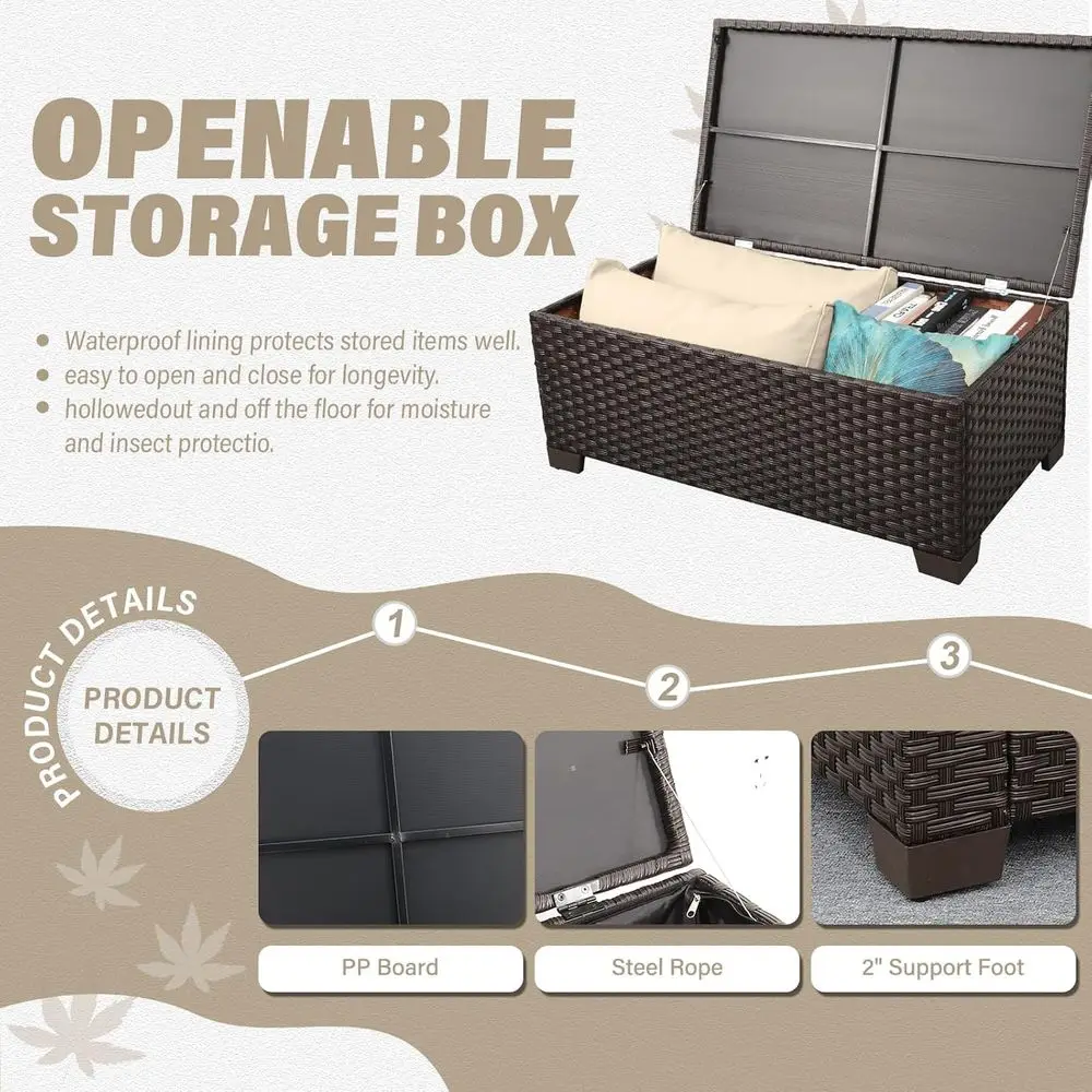 4-местный комплект садовой меб – обзор и цена Outdoor Furniture With Storage For Cushions