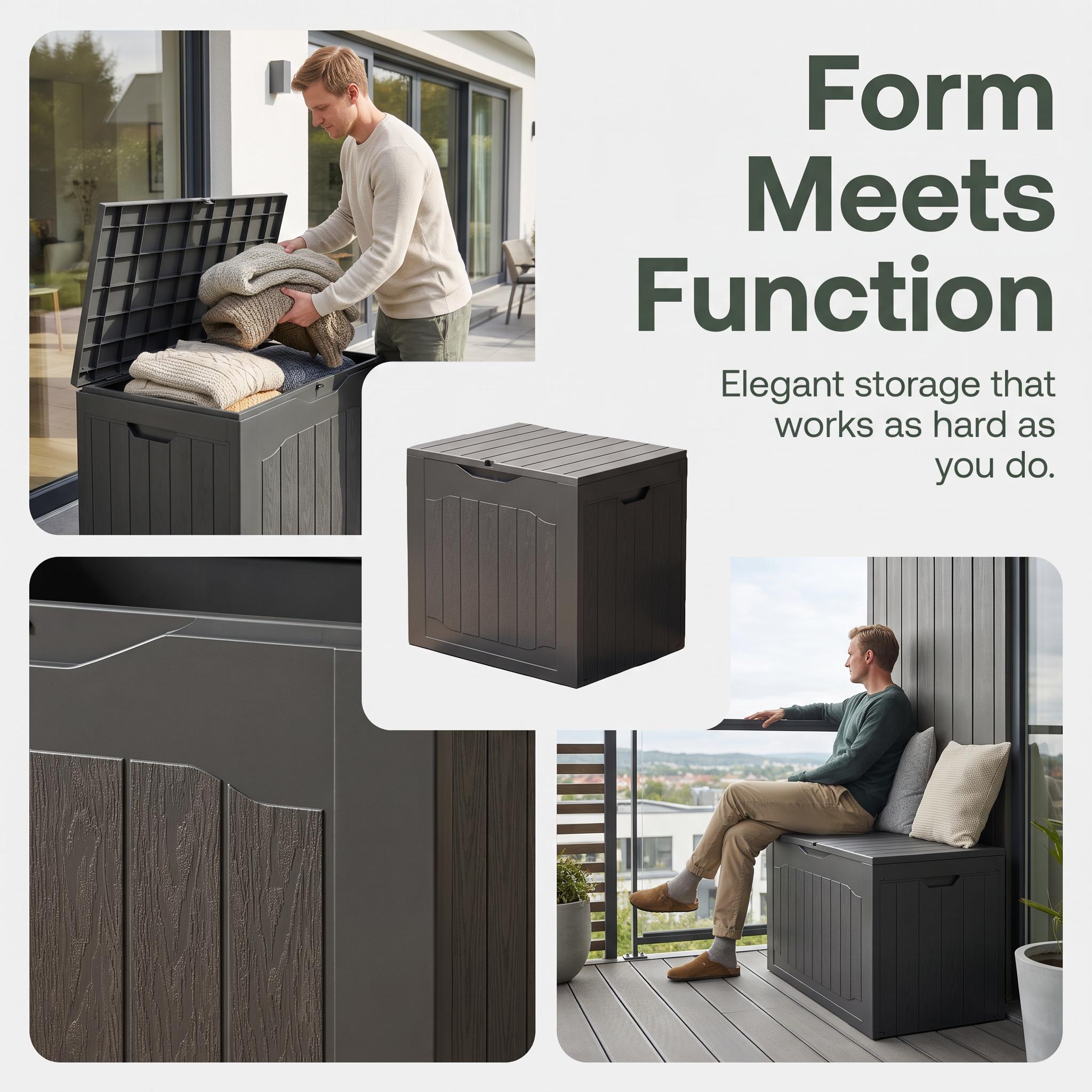132 л (35 галлонов) уличный ящ – обзор и цена Outdoor Furniture With Storage For Cushions