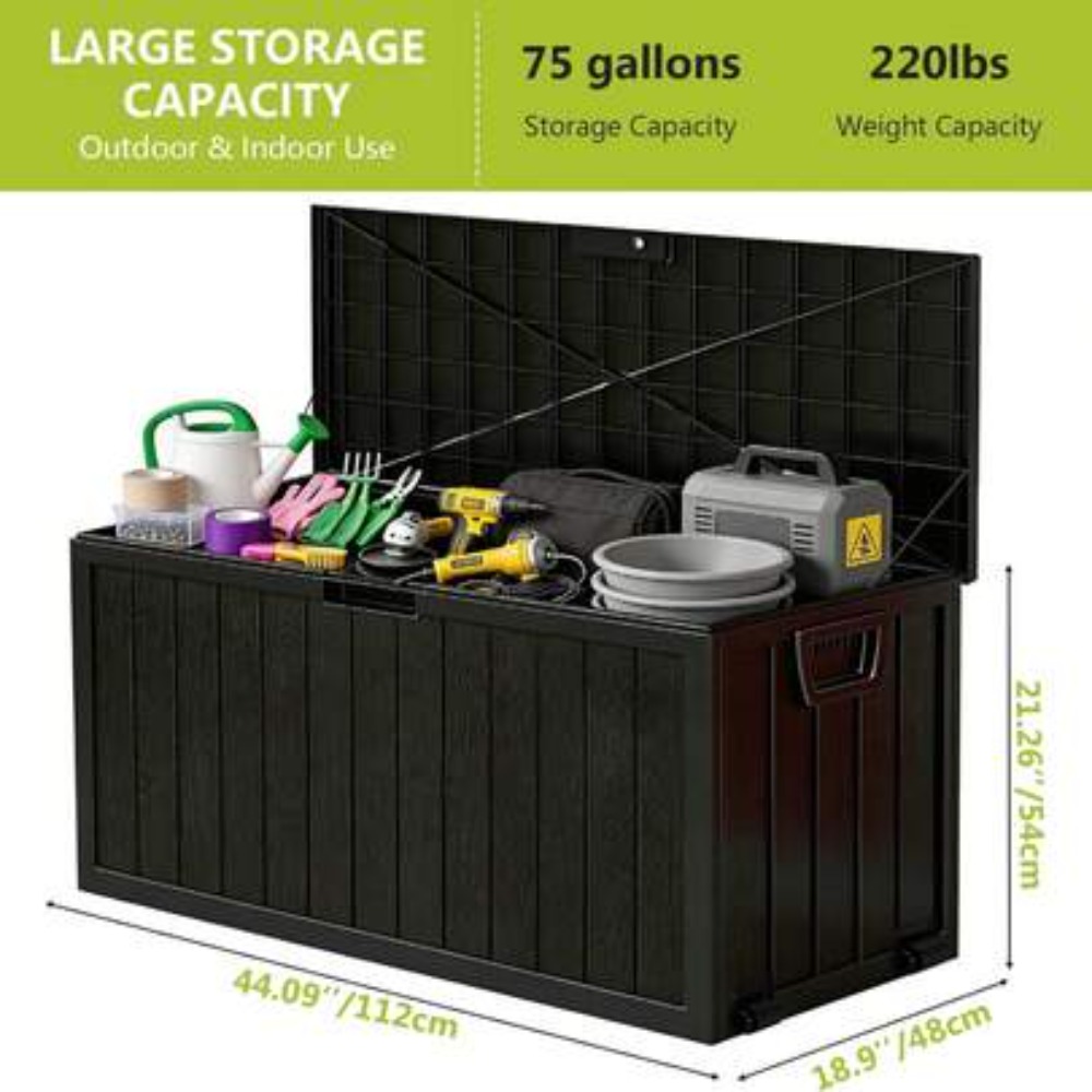 75-галлонный уличный ящик для  – обзор и цена Outdoor Furniture With Storage For Cushions