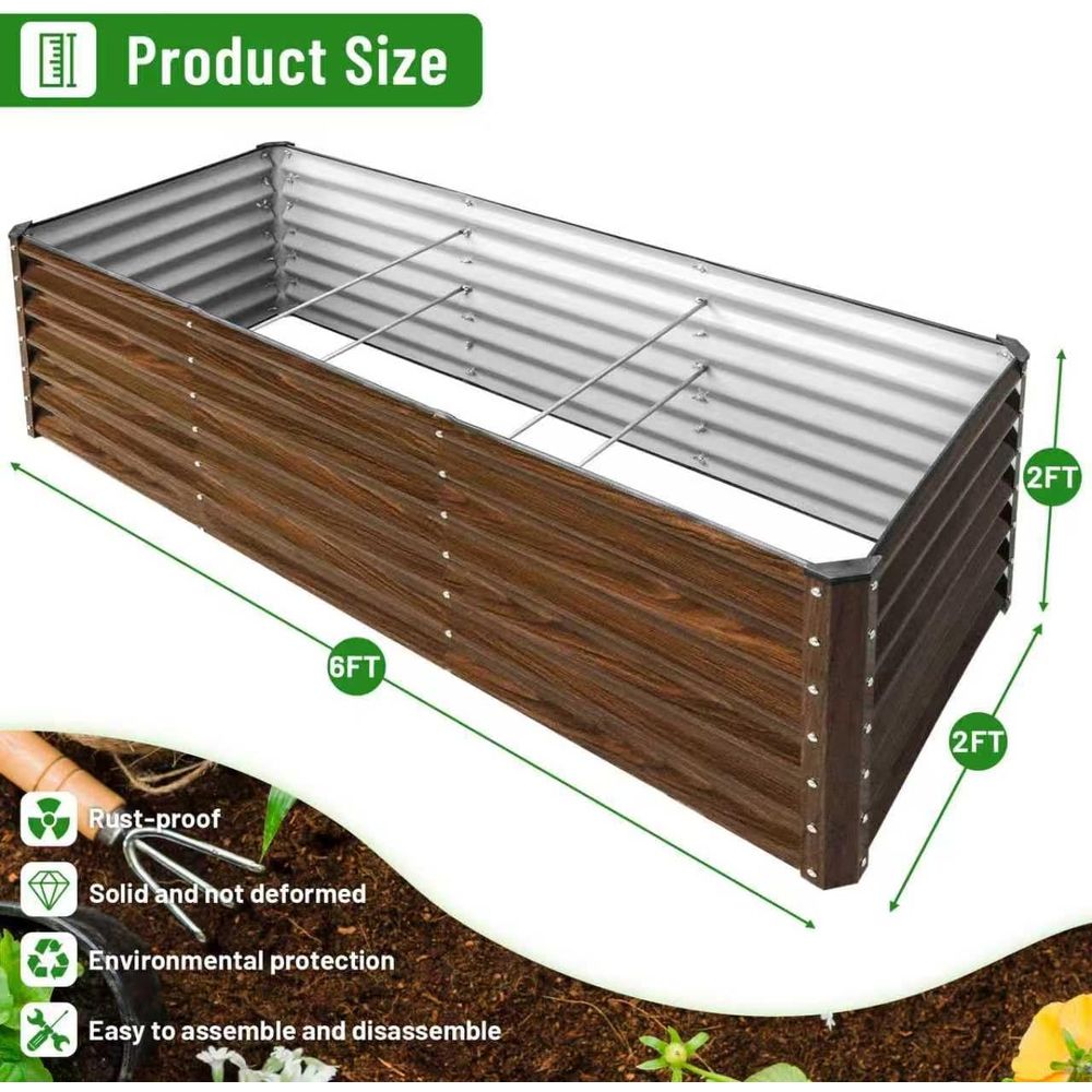 Комплект из 2 оцинкованных при – обзор и цена Planter Raised Metal