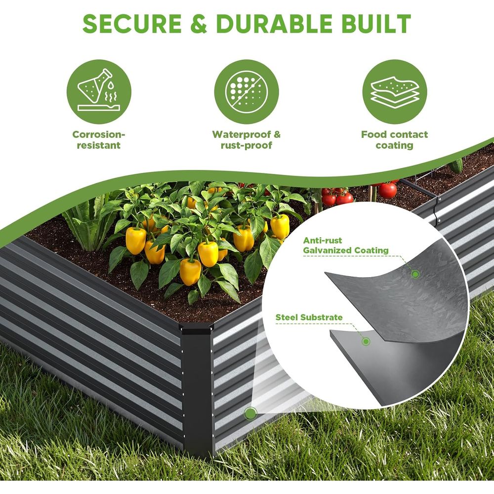 Большая уличная оцинкованная г – обзор и цена Planter Raised Metal