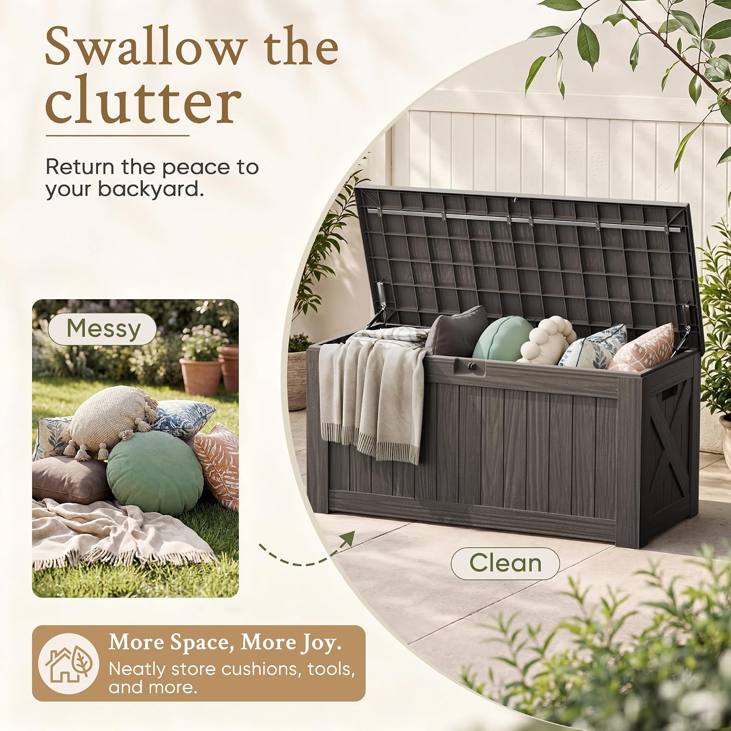 120-галлонный большой ящик для – обзор и цена Outdoor Furniture With Storage For Cushions