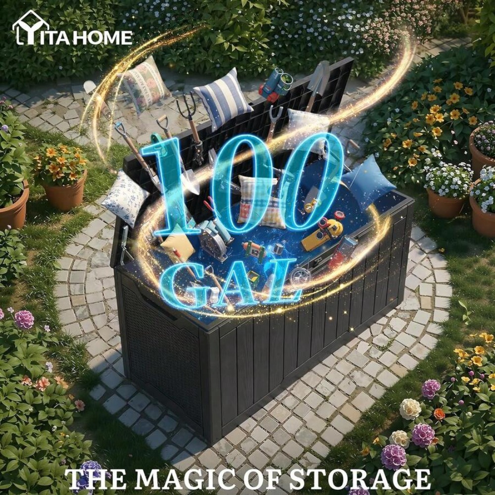 100-галлонный большой уличный  – обзор и цена Outdoor Furniture With Storage For Cushions