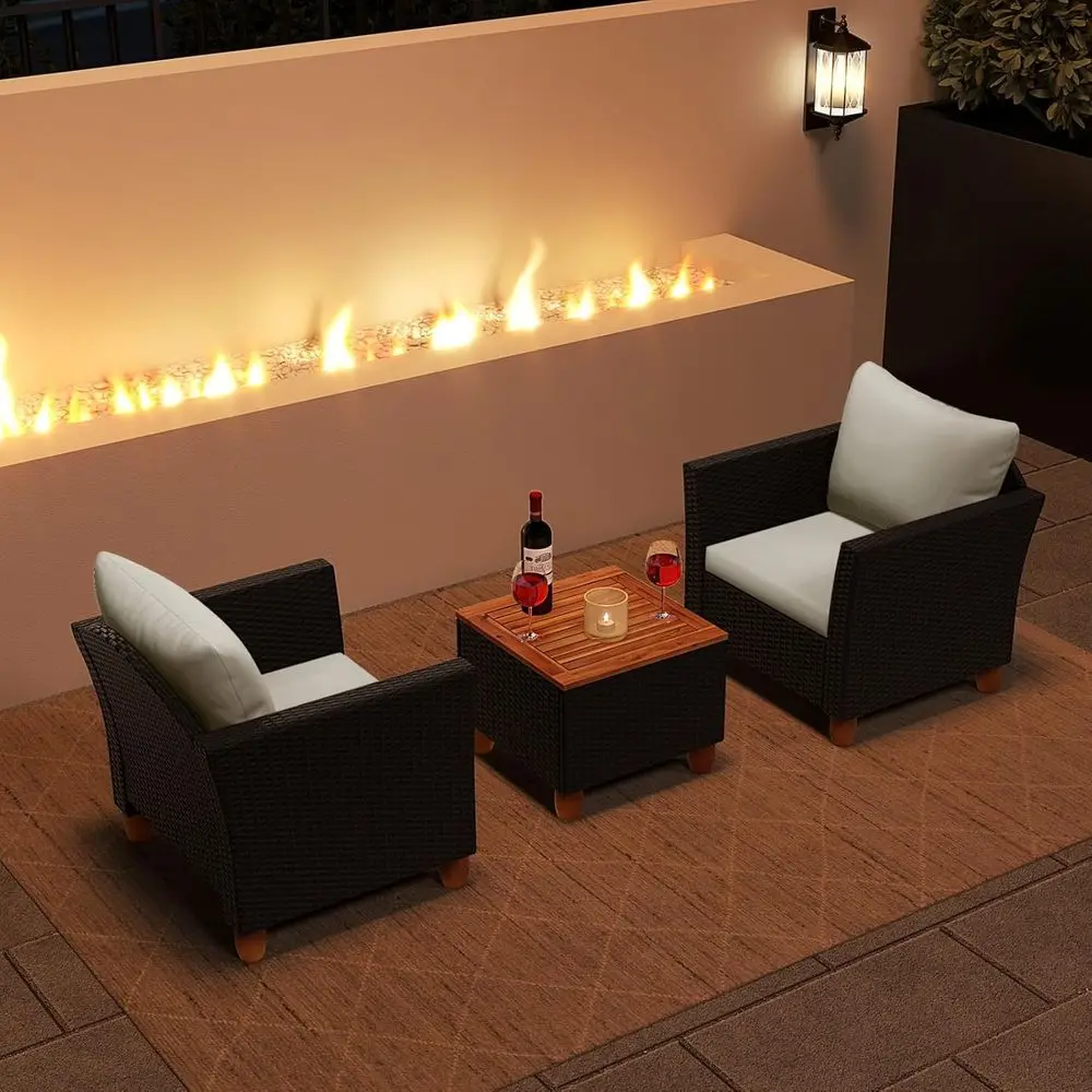 3-местный комплект уличной меб – обзор и цена Outdoor Furniture With Storage For Cushions