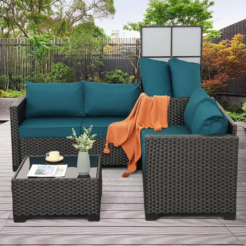 4-местный комплект садовой меб – обзор и цена Outdoor Furniture With Storage For Cushions