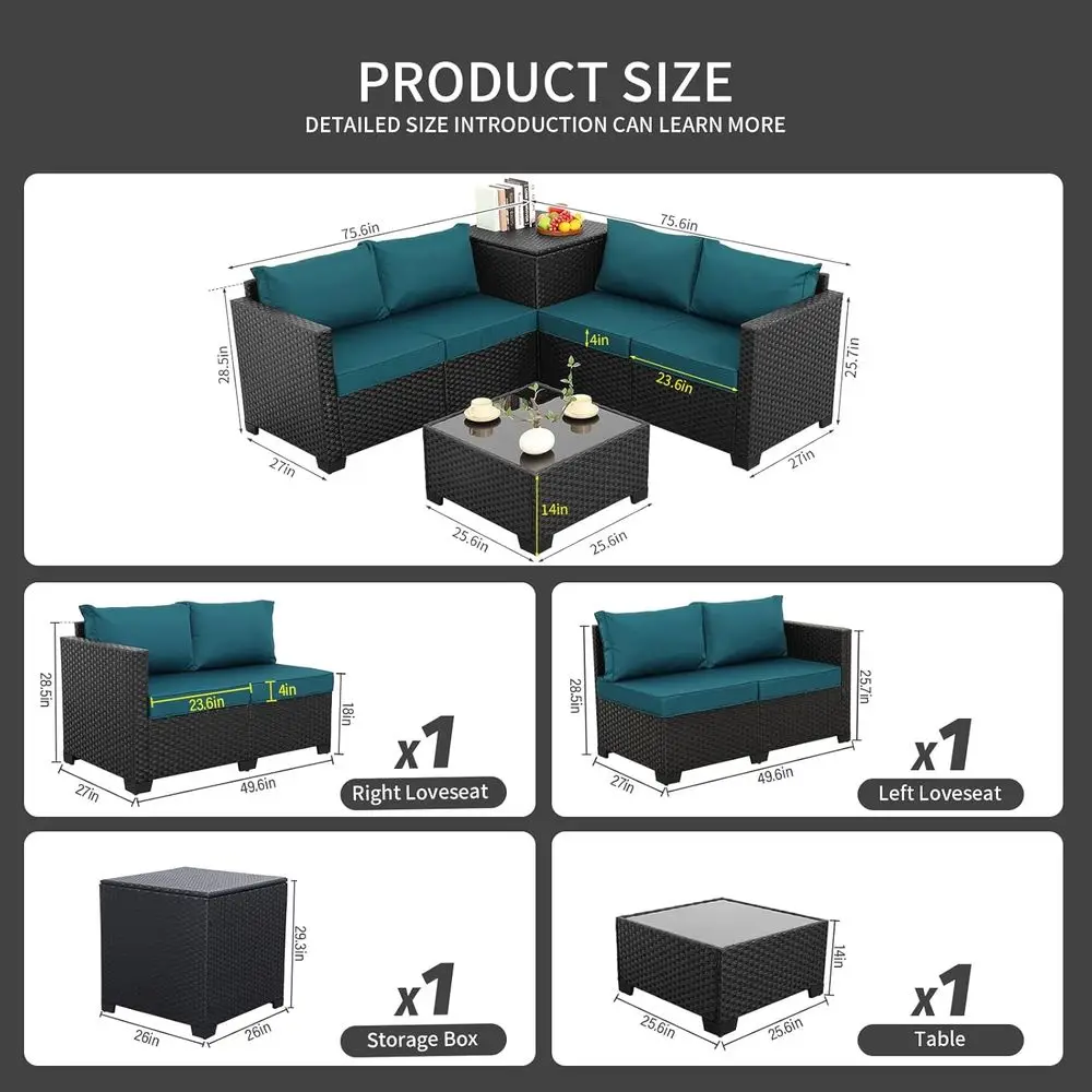 4-местный комплект садовой меб – обзор и цена Outdoor Furniture With Storage For Cushions