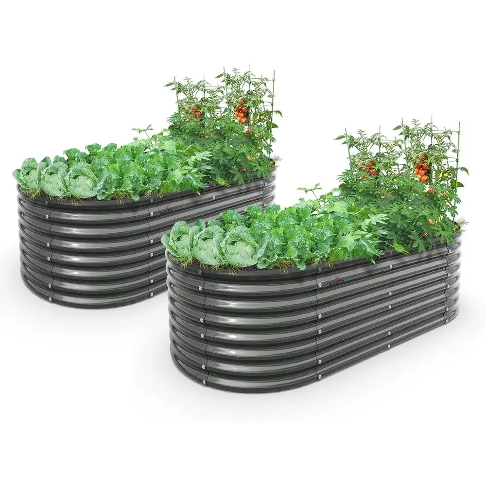 Овальные большие оцинкованные  – обзор и цена Planter Raised Metal